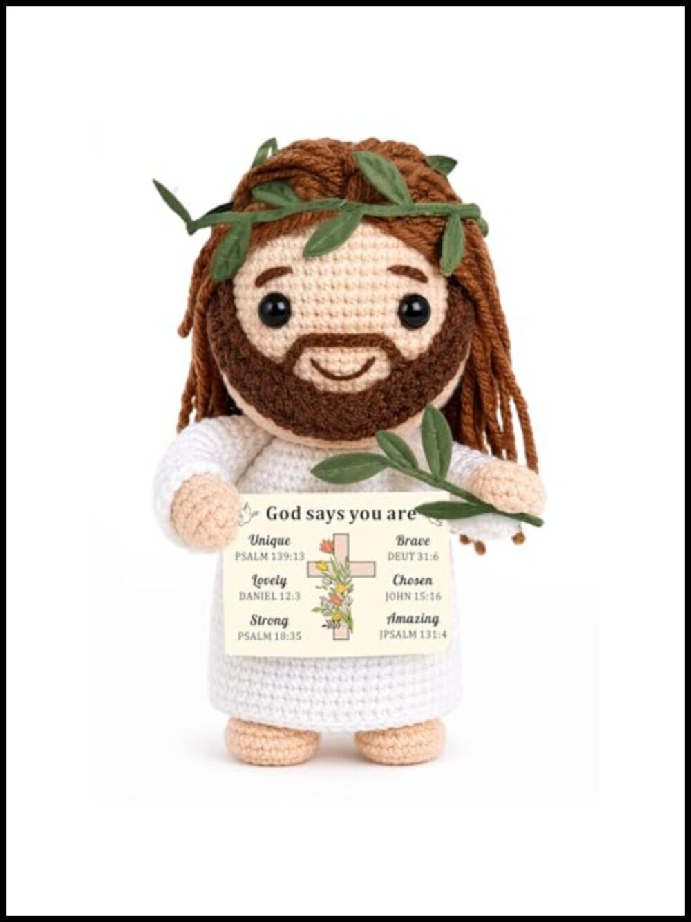 Handcrafted Jesus Crochet Plush Doll Faith Gift for Women Men